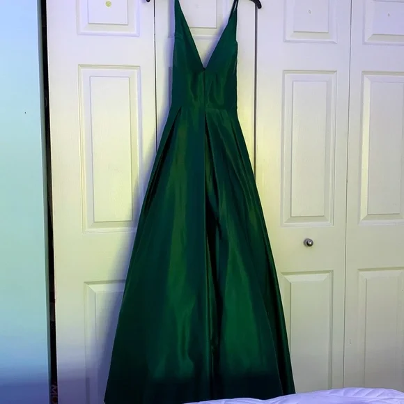 empire waist tank dress Ruffle A-line V-neck Empire Waist Gold Wedding Dress with Tank Top Custom Colors / 30W